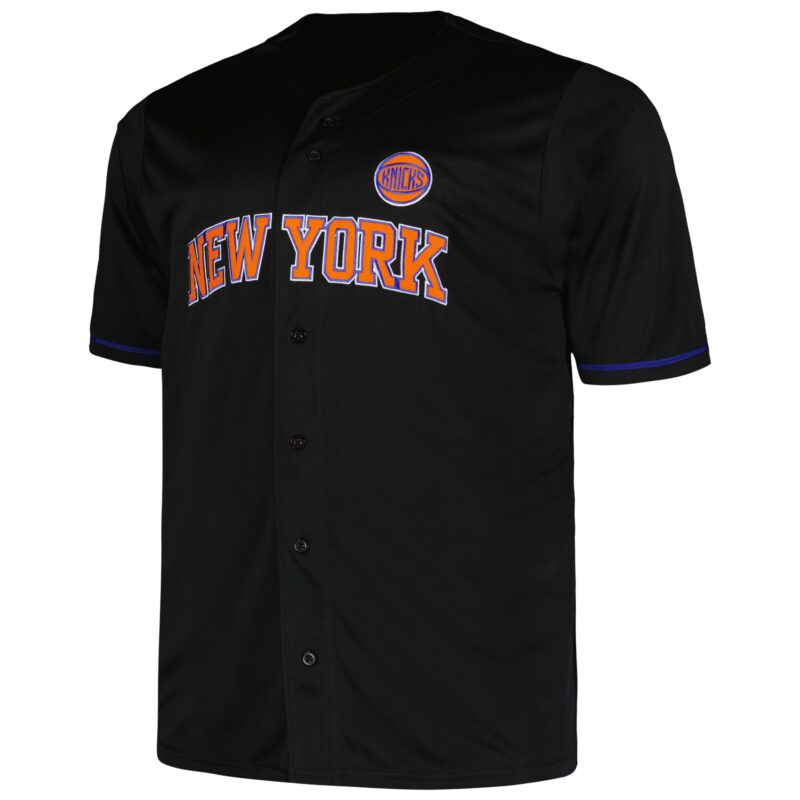 New York Knicks Profile Big & Tall Pop Jersey - Black - Image 2