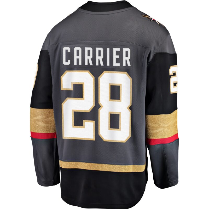 William Carrier Vegas Golden Knights Alternate Breakaway Player Jersey - Gray - Image 3