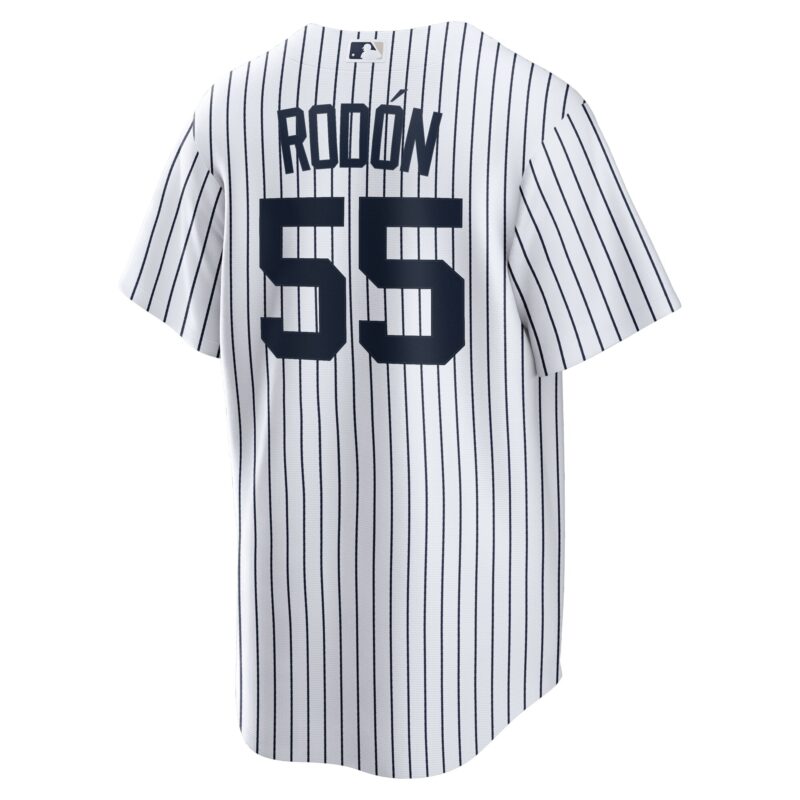 Carlos Rodon New York Yankees Home Official Player Jersey - White/Navy - Image 3