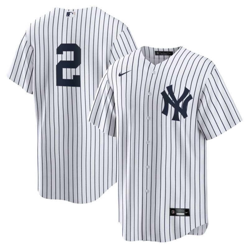 Derek Jeter New York Yankees Jersey - White/Navy
