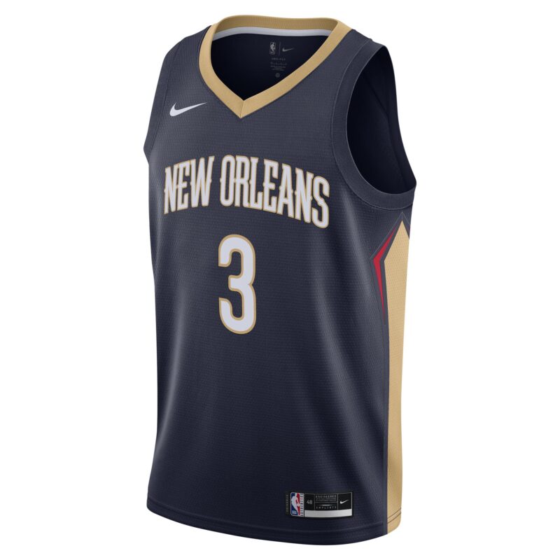 C.J. McCollum New Orleans Pelicans Swingman Jersey - Icon Edition - Navy - Image 2