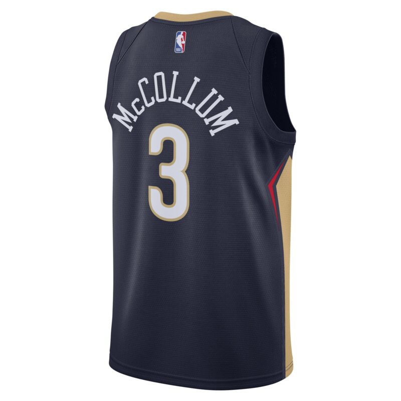 C.J. McCollum New Orleans Pelicans Swingman Jersey - Icon Edition - Navy - Image 3