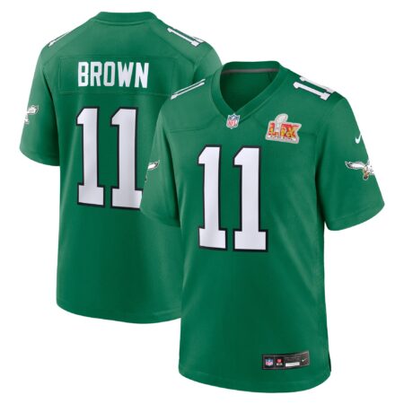 A.J. Brown Philadelphia Eagles Super Bowl LIX 2nd Alternate Game Jersey - Kelly Green