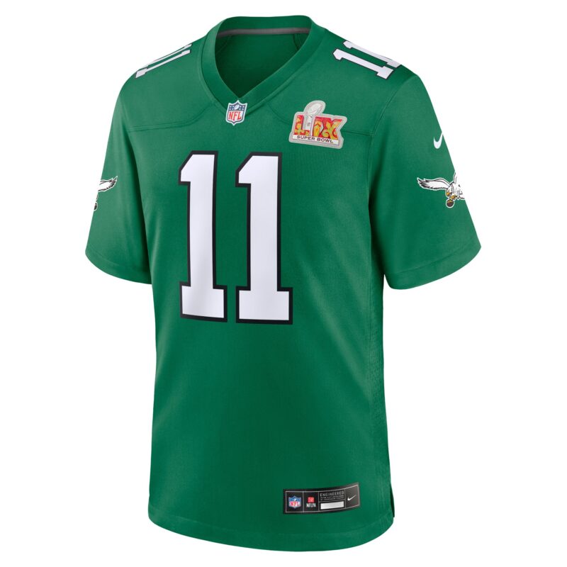 A.J. Brown Philadelphia Eagles Super Bowl LIX 2nd Alternate Game Jersey - Kelly Green - Image 2