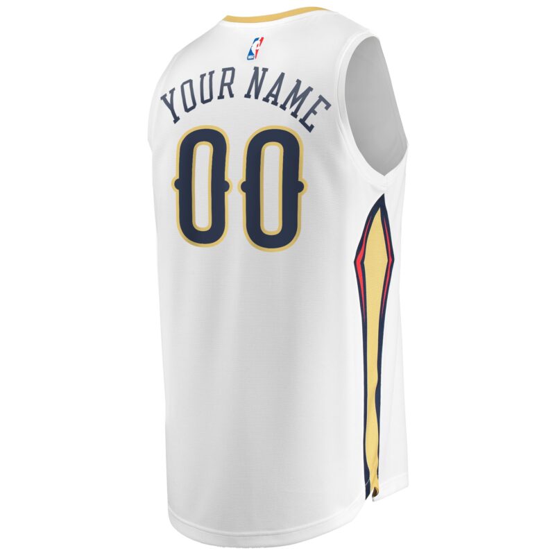 New Orleans Pelicans Unisex Custom Fast Break Jersey - Association Edition - White - Image 3