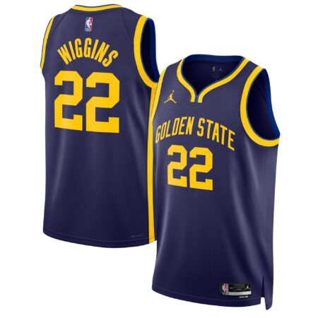 Andrew Wiggins Golden State Warriors Brand Unisex Swingman Jersey - Statement Edition - Navy