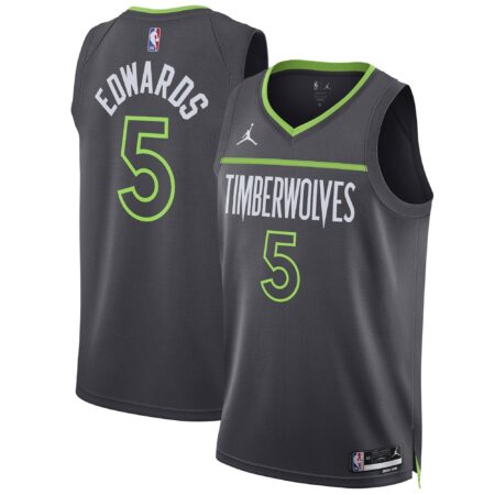 Anthony Edwards Minnesota Timberwolves Brand Unisex Swingman Jersey - Statement Edition - Charcoal