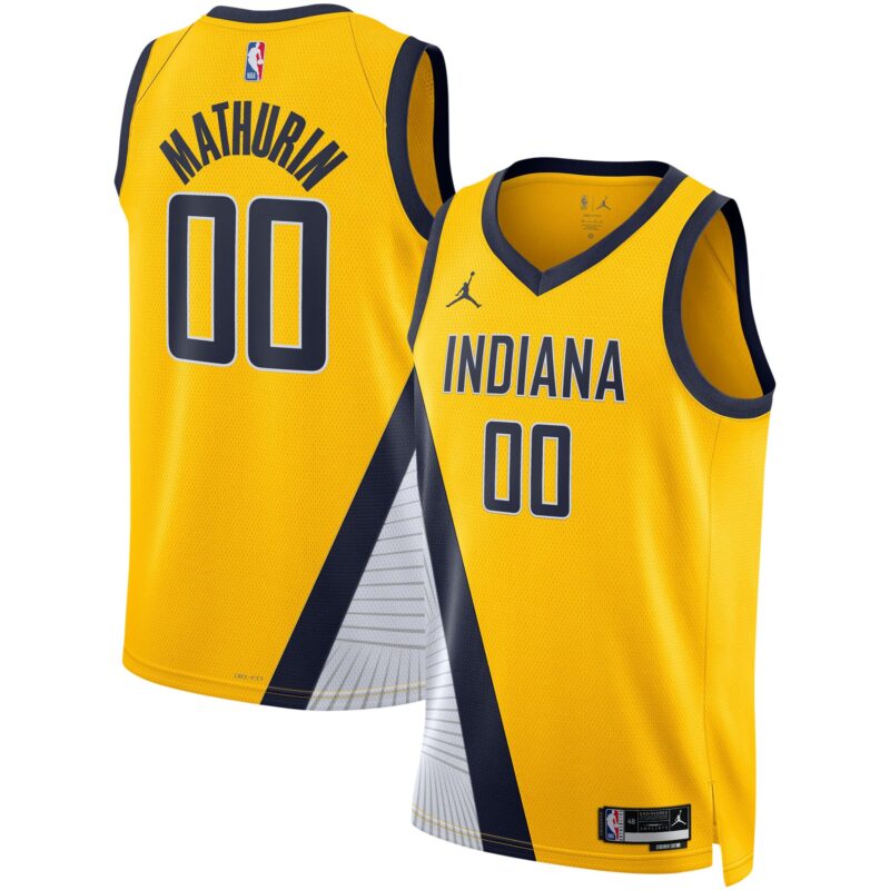 Bennedict Mathurin Indiana Pacers Brand Unisex Swingman Jersey - Statement Edition - Gold
