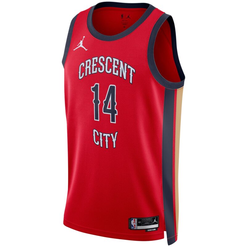 Brandon Ingram New Orleans Pelicans Brand Unisex Swingman Jersey - Statement Edition - Red - Image 2
