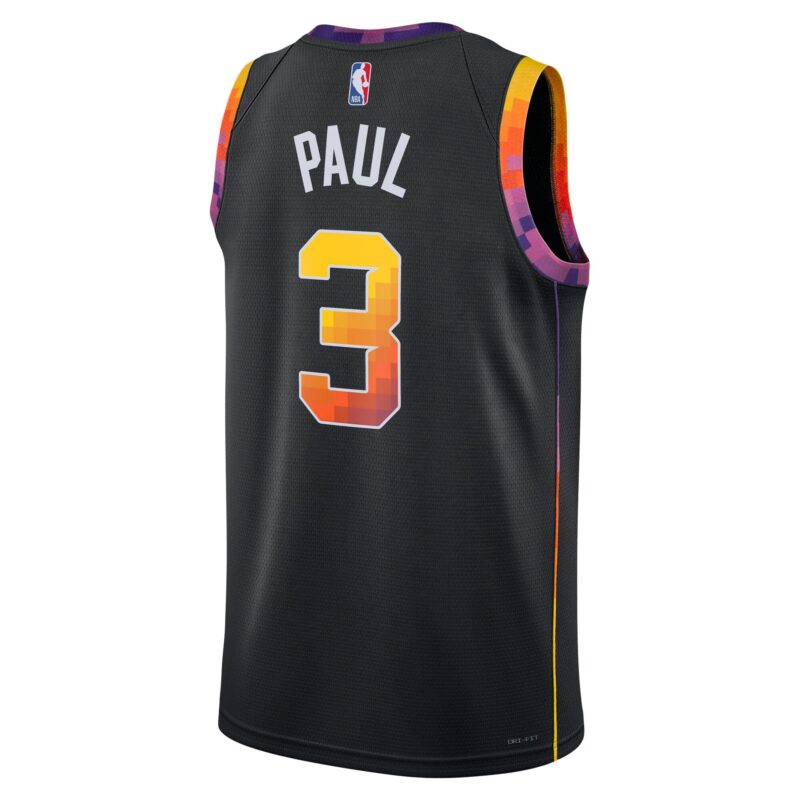 Chris Paul Phoenix Suns Brand Unisex Swingman Jersey - Statement Edition - Black - Image 3