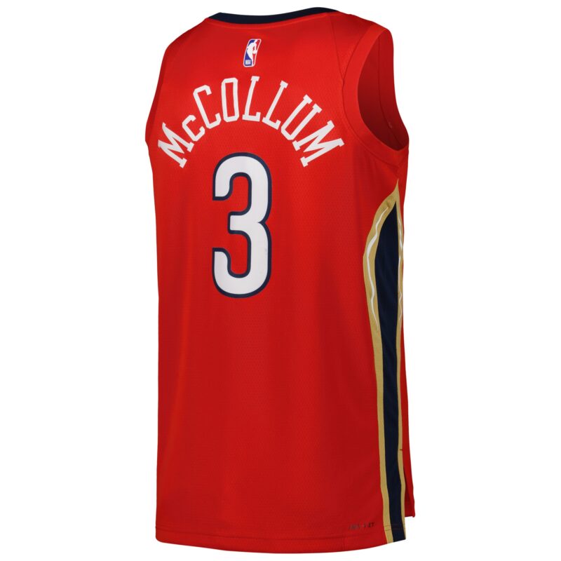 CJ McCollum New Orleans Pelicans Brand Unisex Swingman Jersey - Statement Edition - Red - Image 3