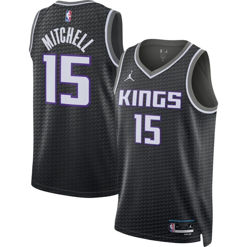 Davion Mitchell Sacramento Kings Brand Unisex Swingman Jersey - Statement Edition - Black