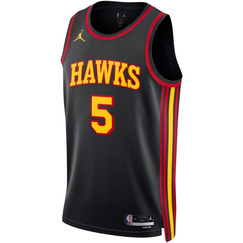 Dejounte Murray Atlanta Hawks Brand Unisex Swingman Jersey - Statement Edition - Black - Image 2