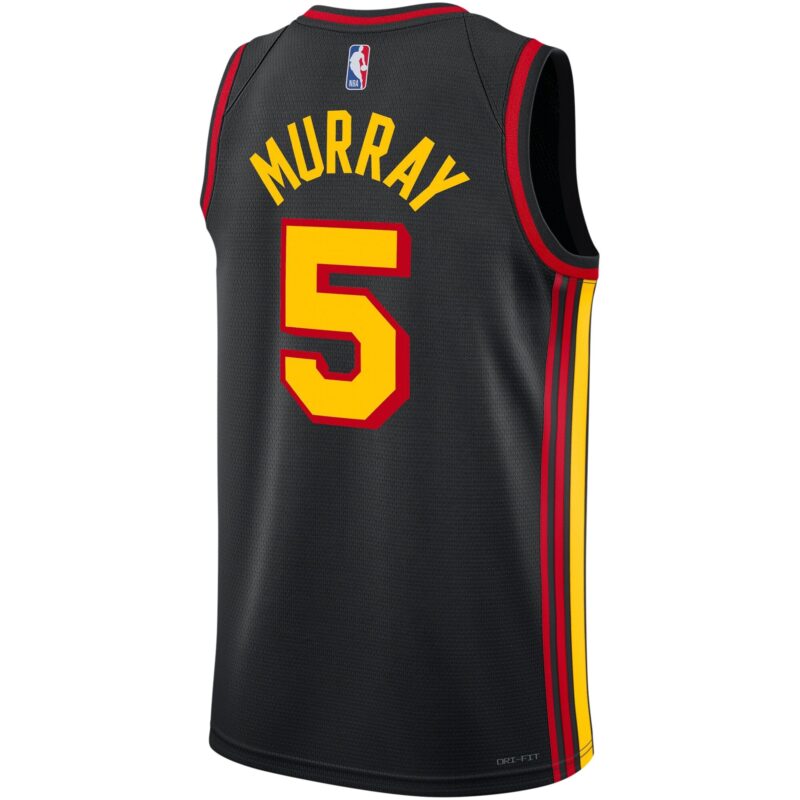 Dejounte Murray Atlanta Hawks Brand Unisex Swingman Jersey - Statement Edition - Black - Image 3