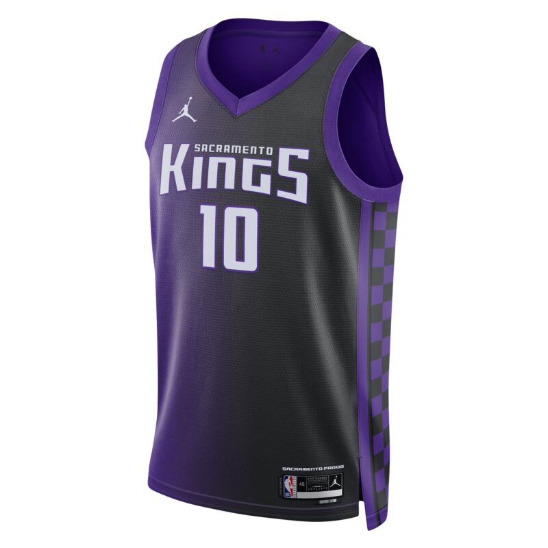 Domantas Sabonis Sacramento Kings Brand Unisex Swingman Jersey - Statement Edition - Purple - Image 2