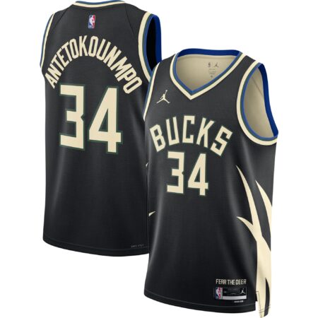 Giannis Antetokounmpo Milwaukee Bucks Brand Unisex Swingman Jersey - Statement Edition - Black