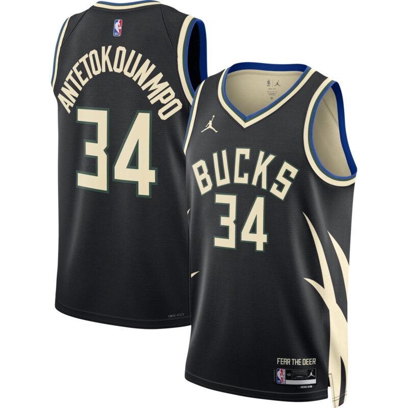 Giannis Antetokounmpo Milwaukee Bucks Brand Unisex Swingman Jersey - Statement Edition - Black