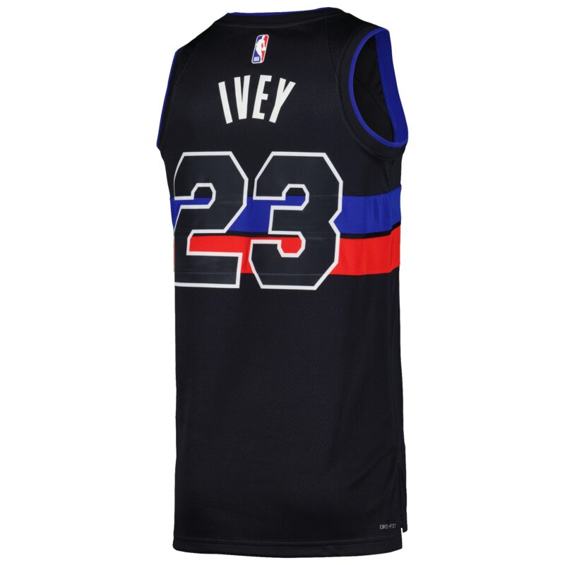 Jaden Ivey Detroit Pistons Brand Unisex Swingman Jersey - Statement Edition - Black - Image 3