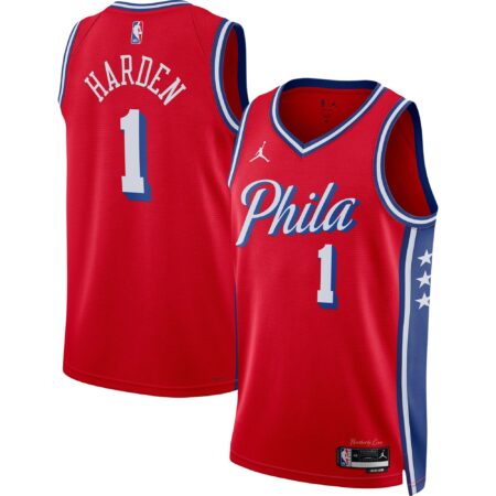 James Harden Philadelphia 76ers Brand Unisex Swingman Jersey - Statement Edition - Red