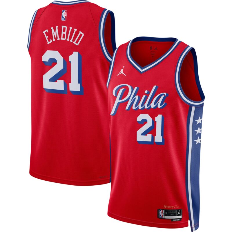 Joel Embiid Philadelphia 76ers Brand Unisex Swingman Jersey - Statement Edition - Red