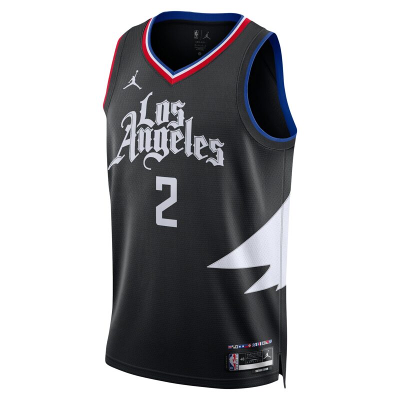 Kawhi Leonard LA Clippers Brand Unisex Swingman Jersey - Statement Edition - Black - Image 2