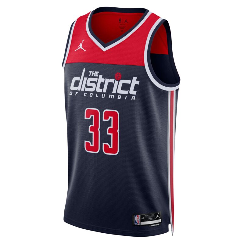 Kyle Kuzma Washington Wizards Brand Unisex Swingman Jersey - Statement Edition - Navy - Image 2