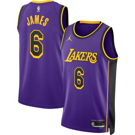 LeBron James Los Angeles Lakers Brand Unisex Swingman Jersey - Statement Edition - Purple
