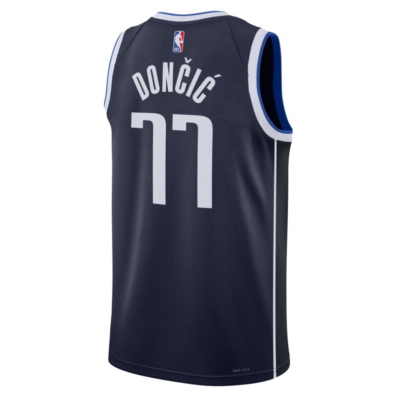 Luka Dončić Dallas Mavericks Brand Unisex Swingman Jersey - Statement Edition - Navy - Image 3