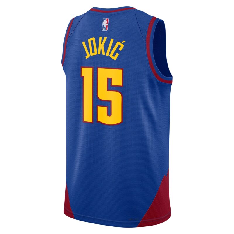 Nikola Jokic Denver Nuggets Brand Unisex Swingman Jersey - Statement Edition - Blue - Image 3