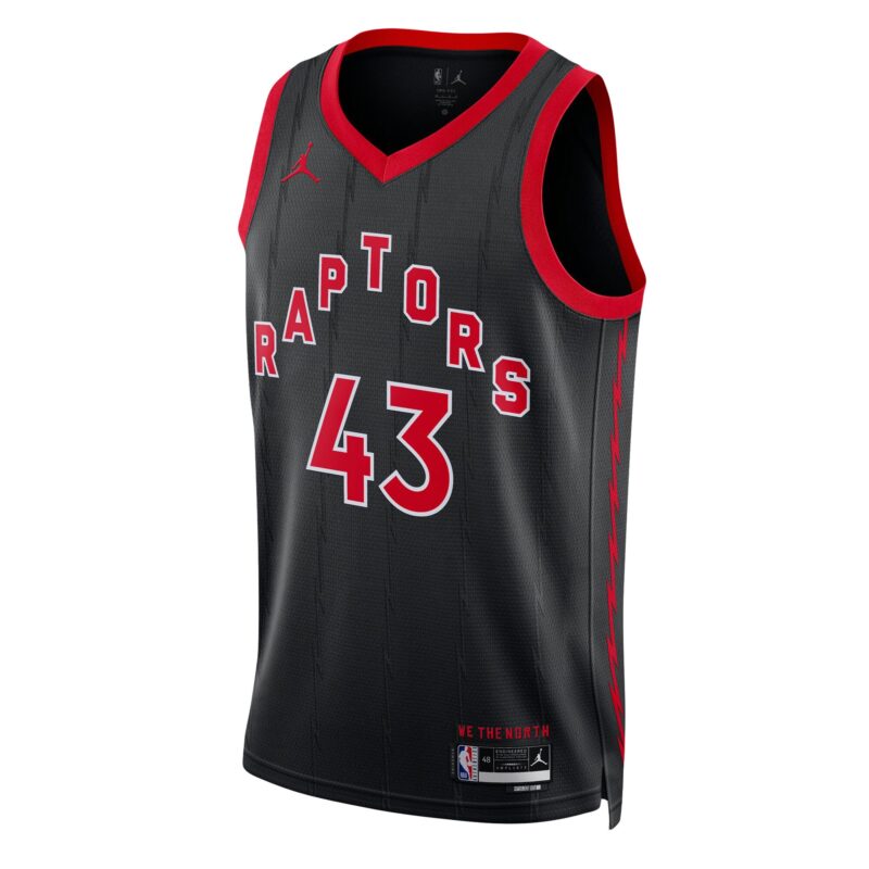 Pascal Siakam Toronto Raptors Brand Unisex Swingman Jersey - Statement Edition - Black - Image 2