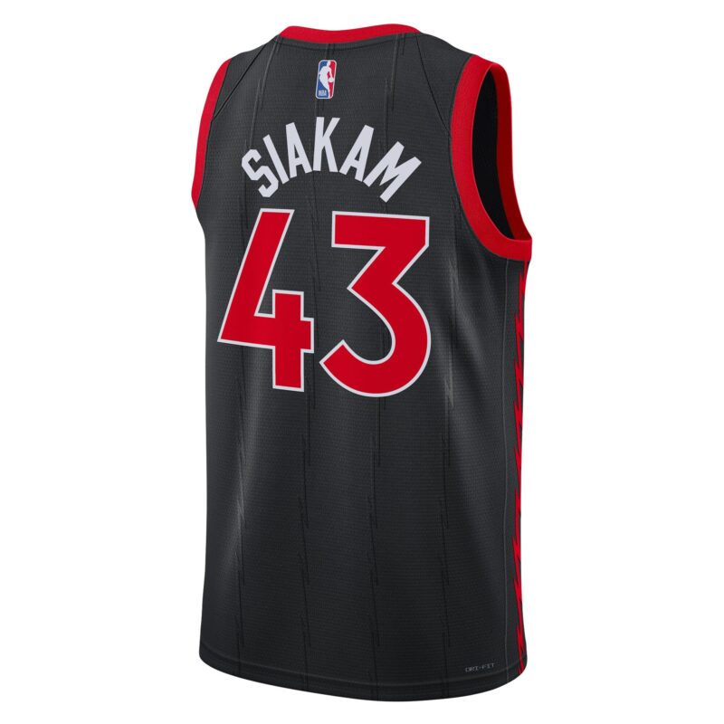 Pascal Siakam Toronto Raptors Brand Unisex Swingman Jersey - Statement Edition - Black - Image 3