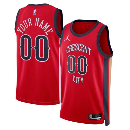 New Orleans Pelicans Brand Unisex Swingman Custom Jersey - Red - Statement Edition