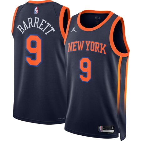 RJ Barrett New York Knicks Brand Unisex Swingman Jersey - Statement Edition - Navy