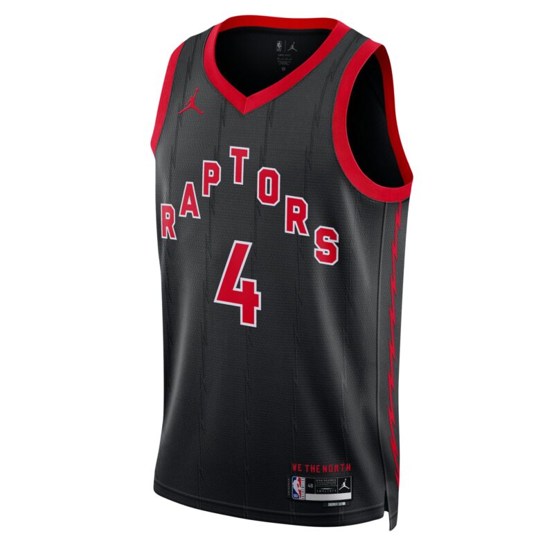 Scottie Barnes Toronto Raptors Brand Unisex Swingman Jersey - Statement Edition - Black - Image 2
