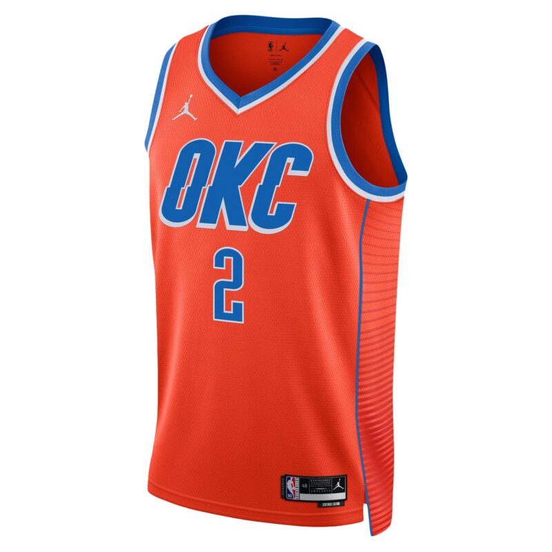 Shai Gilgeous-Alexander Oklahoma City Thunder Brand Unisex Swingman Jersey - Statement Edition - Orange - Image 2