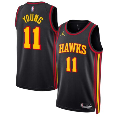 Trae Young Atlanta Hawks Brand Unisex Swingman Jersey - Statement Edition - Black