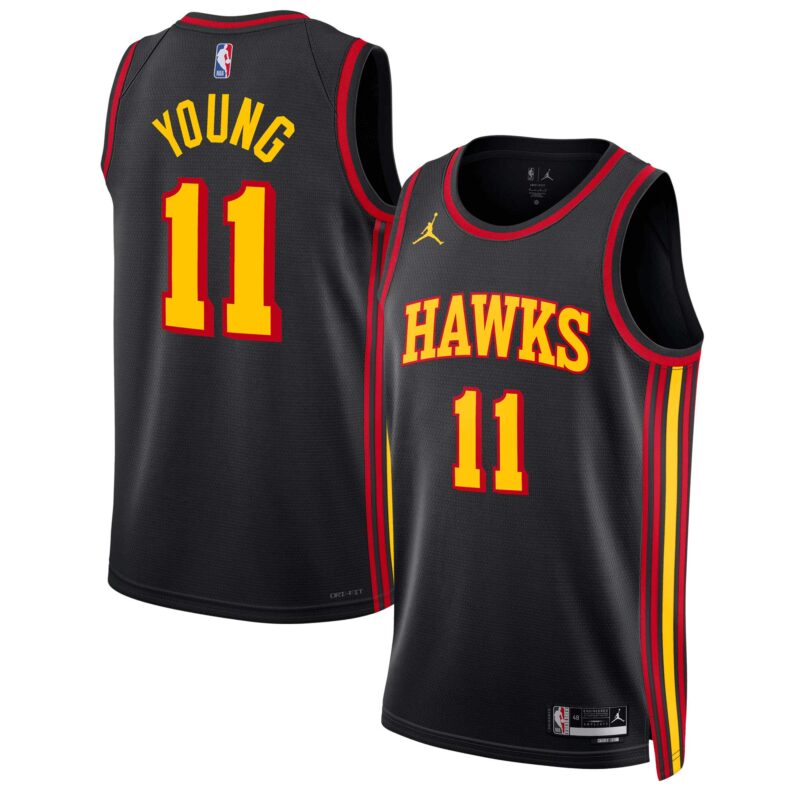 Trae Young Atlanta Hawks Brand Unisex Swingman Jersey - Statement Edition - Black