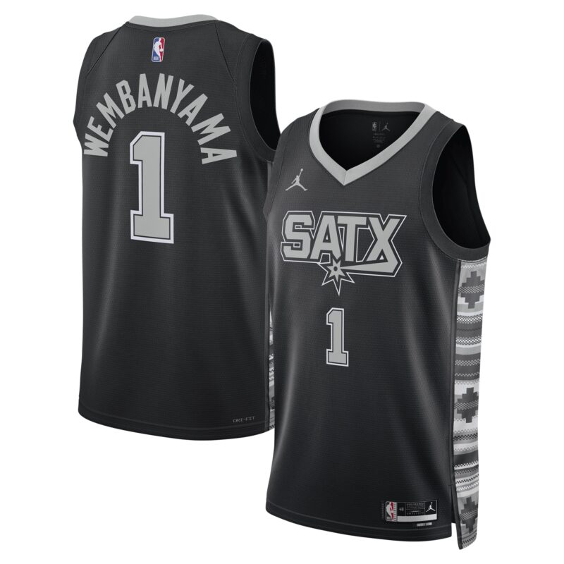 Victor Wembanyama San Antonio Spurs Brand Unisex Swingman Jersey - Statement Edition - Black