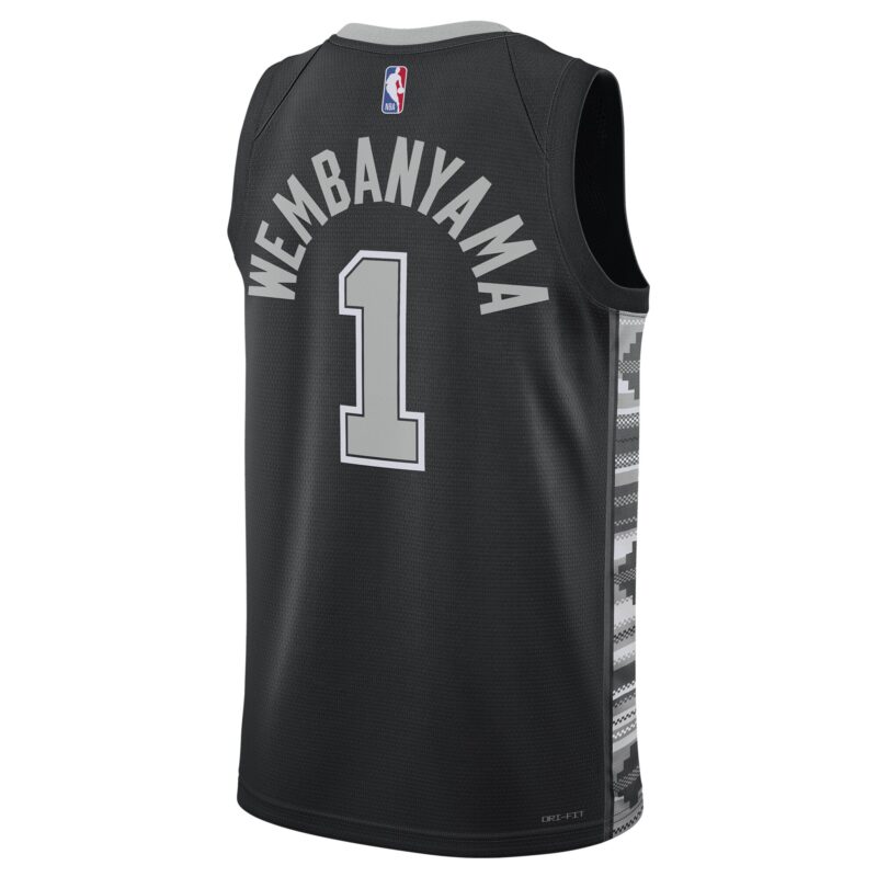 Victor Wembanyama San Antonio Spurs Brand Unisex Swingman Jersey - Statement Edition - Black - Image 3