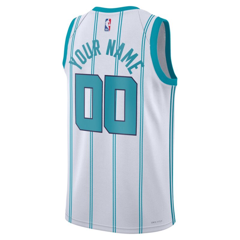 Charlotte Hornets Brand Unisex Swingman Custom Jersey White - Association Edition - Image 3