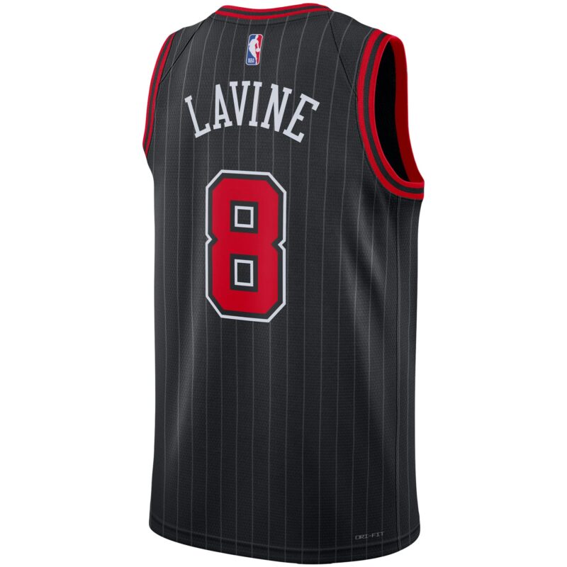 Zach LaVine Chicago Bulls Brand Unisex Swingman Jersey - Statement Edition - Black - Image 3