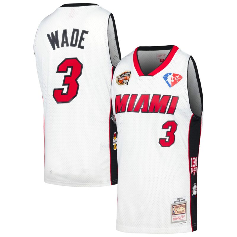 Dwyane Wade Miami Heat Mitchell & Ness Unisex Hall of Fame Class of 2023 Throwback Swingman Jersey - White
