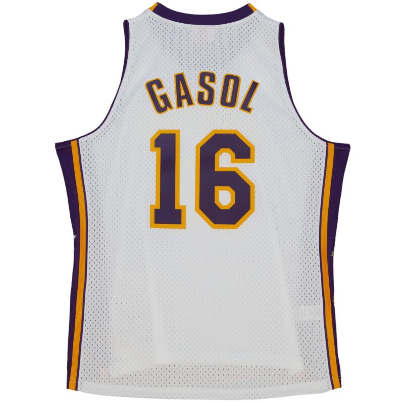 Pau Gasol Los Angeles Lakers Mitchell & Ness Unisex Hall of Fame Class of 2023 Throwback Swingman Jersey - White - Image 3