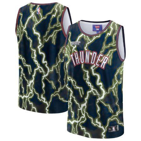 Oklahoma City Thunder Basketball & KidSuper Studios by Unisex Hometown Jersey - Black