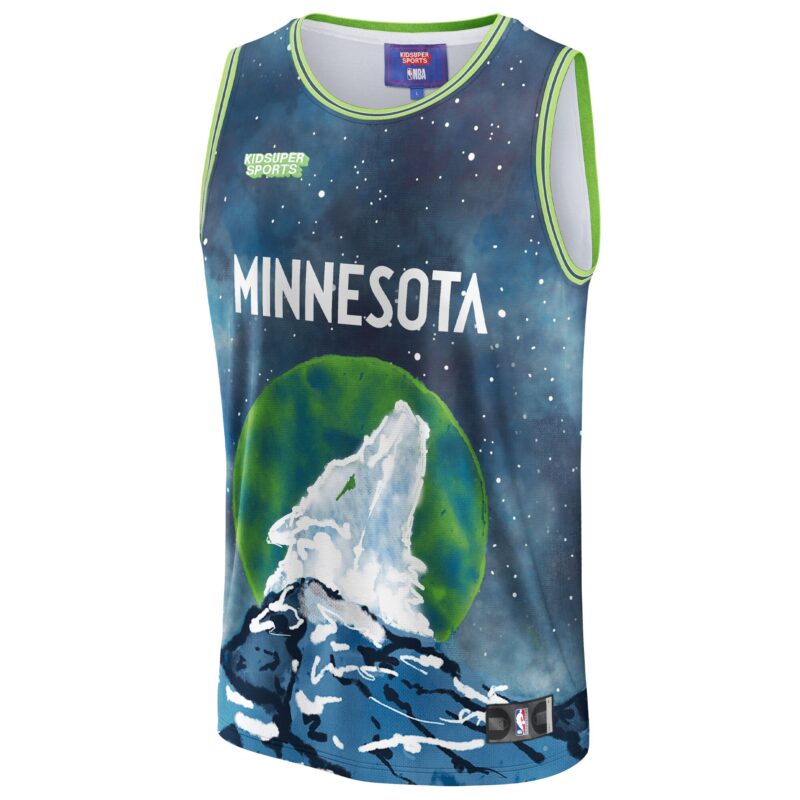 Minnesota Timberwolves Basketball & KidSuper Studios by Unisex Hometown Jersey - Blue - Image 2