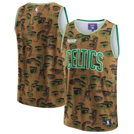 Boston Celtics Basketball & KidSuper Studios by Unisex Hometown Jersey - Brown