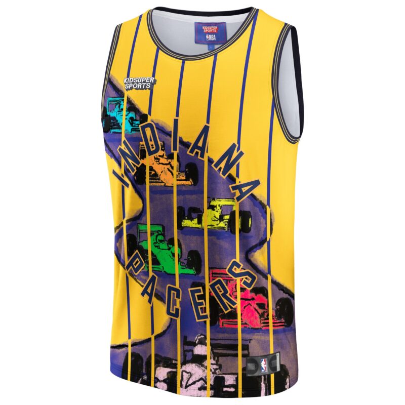 Indiana Pacers Basketball & KidSuper Studios by Unisex Hometown Jersey - Gold - Image 2