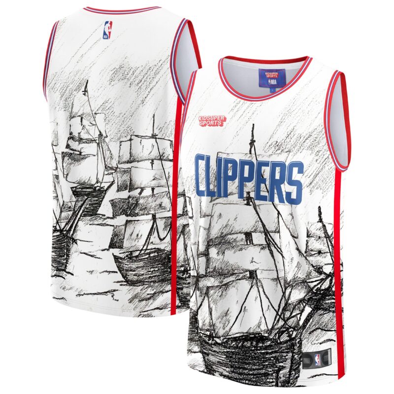 LA Clippers Basketball & KidSuper Studios by Unisex Hometown Jersey - Gray