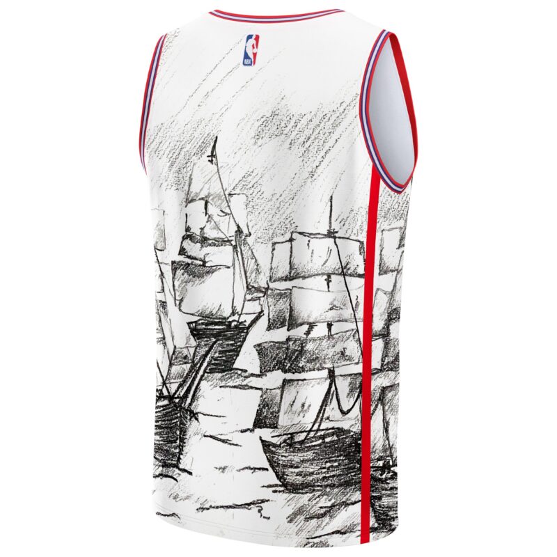 LA Clippers Basketball & KidSuper Studios by Unisex Hometown Jersey - Gray - Image 3