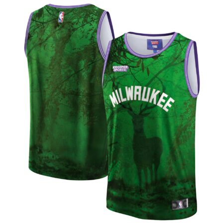 Milwaukee Bucks Basketball & KidSuper Studios by Unisex Hometown Jersey - Green